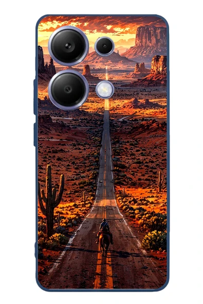 Le Balvo Poco X7 Pro Uyumlu Kovboy Yolda Baskılı Silikon Kılıf ürün görseli 1