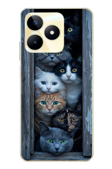 Le Balvo Realme C53 Uyumlu Yavru Kediler Baskılı Silikon Kılıf ürün görseli 1