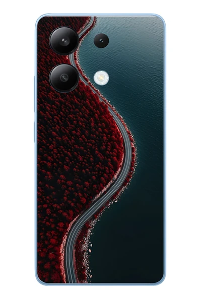 Le Balvo Redmi Note 13 4G Uyumlu Sonbahar Yolu Baskılı Silikon Kılıf ürün görseli 1