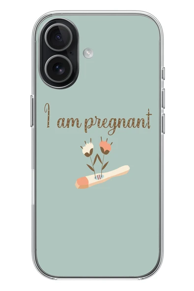 Le Balvo iphone 17 Uyumlu I'm Pregnant Baskılı Silikon Kılıf ürün görseli 1