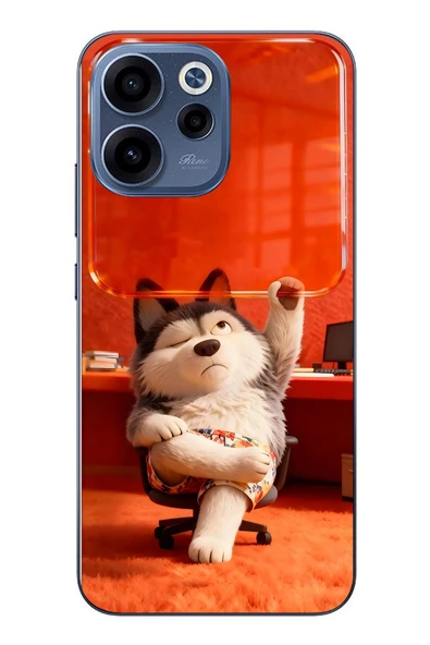 Le Balvo Oppo Reno 15F Uyumlu Keyifli Köpek Baskılı Silikon Kılıf ürün görseli 1