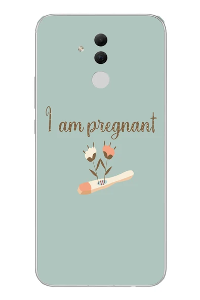 Le Balvo Huawei Mate 20 Lite Uyumlu I'm Pregnant Baskılı Silikon Kılıf ürün görseli 1