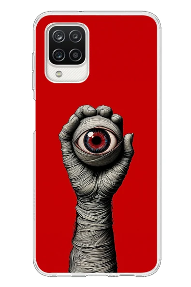 Le Balvo Samsung Galaxy A12 Uyumlu Tek Göz Elde Baskılı Silikon Kılıf ürün görseli 1