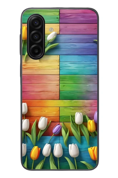 Le Balvo Samsung Galaxy A17 Uyumlu Renkli Laleler Baskılı Silikon Kılıf ürün görseli 1