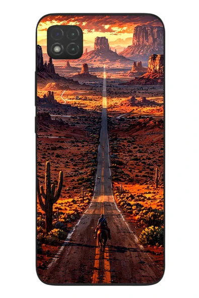 Le Balvo Redmi 9C Uyumlu Kovboy Yolda Baskılı Silikon Kılıf ürün görseli 1