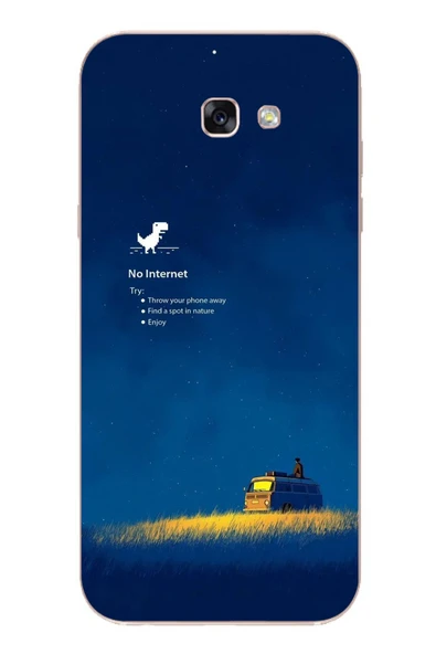 Le Balvo Samsung Galaxy A7 (2017) Uyumlu İnternet Yok Baskılı Silikon Kılıf ürün görseli 1