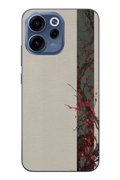 Le Balvo Oppo Reno 15F Uyumlu Sade Sonbahar Sarmaşık Baskılı Silikon Kılıf ürün görseli 1