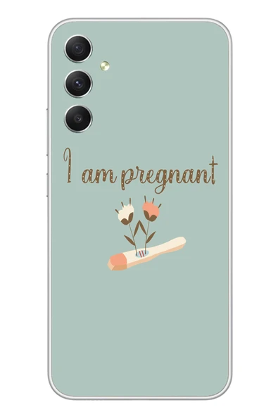 Le Balvo Samsung Galaxy A34 Uyumlu I'm Pregnant Baskılı Silikon Kılıf ürün görseli 1