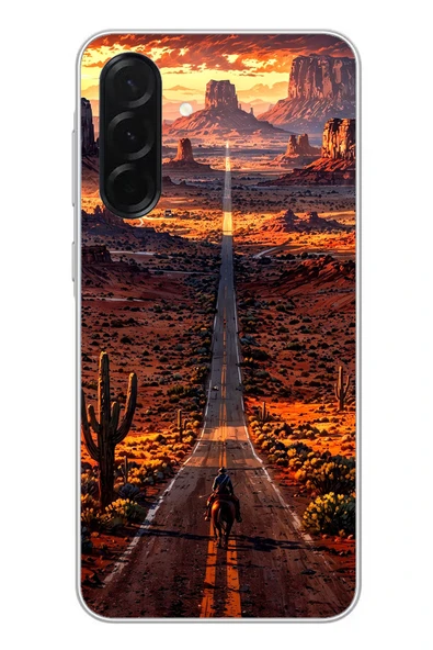 Le Balvo Samsung Galaxy A36 Uyumlu Kovboy Yolda Baskılı Silikon Kılıf ürün görseli 1