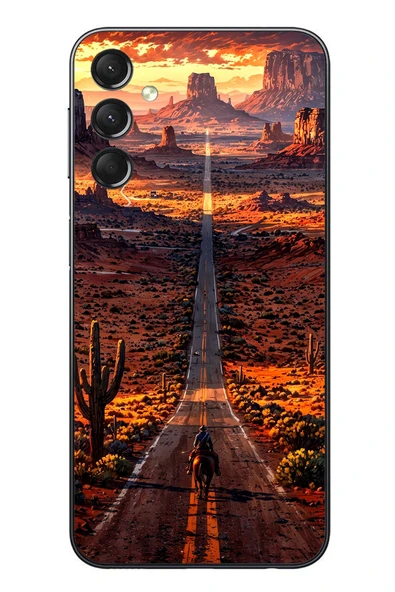 Le Balvo Samsung Galaxy A24 Uyumlu Kovboy Yolda Baskılı Silikon Kılıf ürün görseli 1