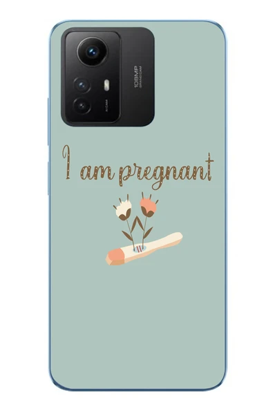 Le Balvo Redmi Note 12S Uyumlu I'm Pregnant Baskılı Silikon Kılıf ürün görseli 1