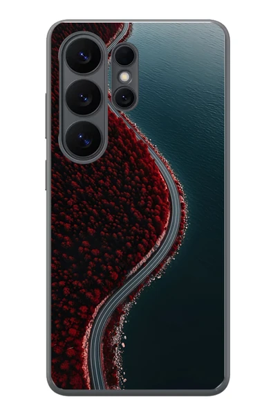 Le Balvo Samsung Galaxy S26 Ultra Uyumlu Sonbahar Yolu Baskılı Silikon Kılıf ürün görseli 1