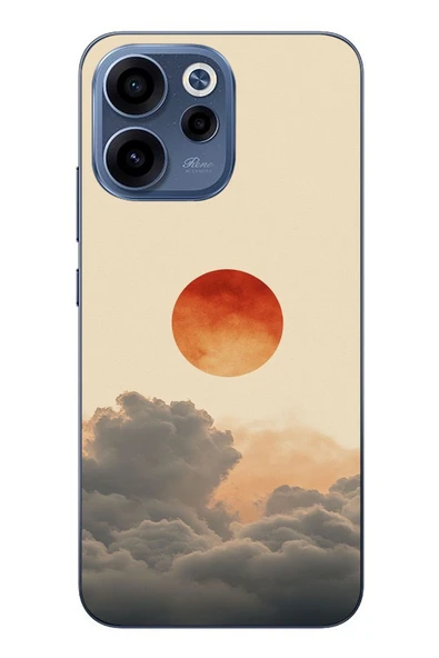 Le Balvo Oppo Reno 15F Uyumlu Bulut ve Güneş Baskılı Silikon Kılıf ürün görseli 1