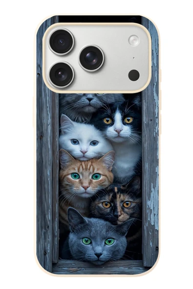 Le Balvo İphone 17 Pro Uyumlu Yavru Kediler Baskılı Silikon Kılıf ürün görseli 1