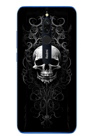 Le Balvo Redmi 8 Uyumlu Kuru Kafa Baskılı Silikon Kılıf ürün görseli 1