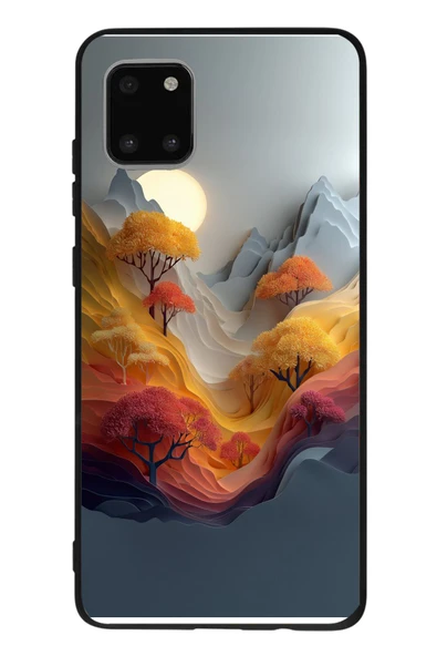 Le Balvo Samsung Galaxy Note 10 Lite Uyumlu Renk Dalgalı Manzara Baskılı Silikon Kılıf ürün görseli 1