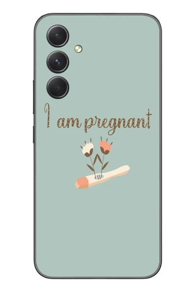 Le Balvo Samsung Galaxy A54 Uyumlu I'm Pregnant Baskılı Silikon Kılıf ürün görseli 1
