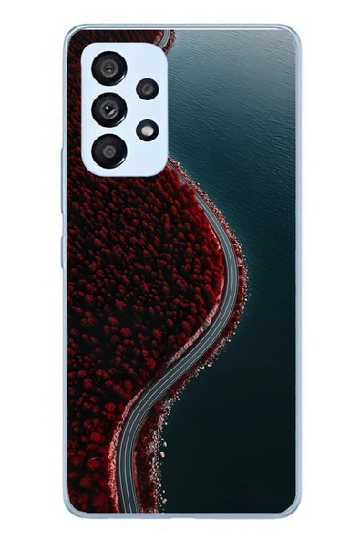 Le Balvo Samsung Galaxy A53 Uyumlu Sonbahar Yolu Baskılı Silikon Kılıf ürün görseli 1