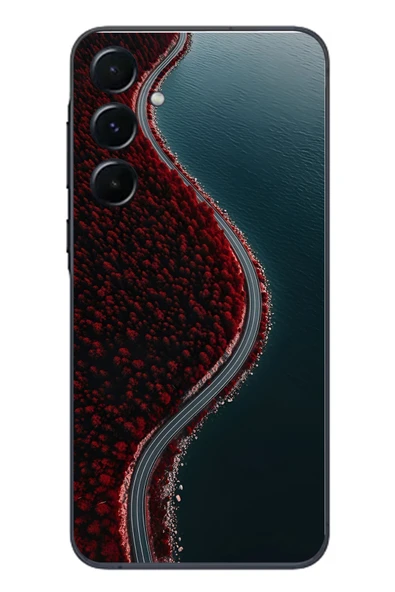 Le Balvo Samsung Galaxy A55 Uyumlu Sonbahar Yolu Baskılı Silikon Kılıf ürün görseli 1