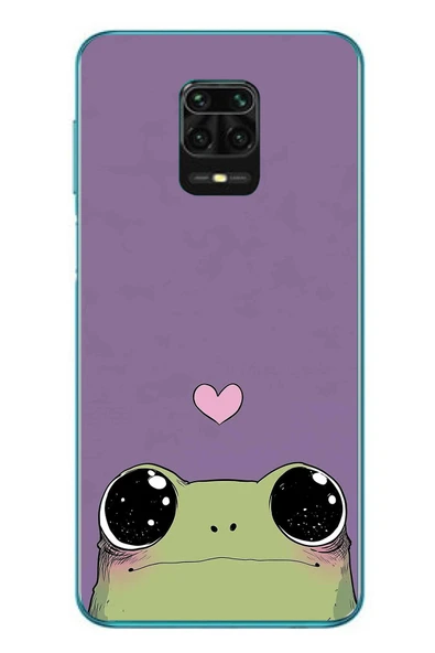 Le Balvo Redmi Note 9s Uyumlu Mor Kalpli Kurbağa Baskılı Silikon Kılıf ürün görseli 1