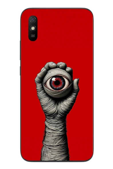 Le Balvo Redmi 9A Uyumlu Tek Göz Elde Baskılı Silikon Kılıf ürün görseli 1
