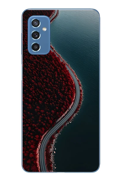 Le Balvo Samsung Galaxy M52 Uyumlu Sonbahar Yolu Baskılı Silikon Kılıf ürün görseli 1