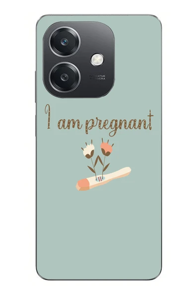 Le Balvo Oppo A3 Uyumlu I'm Pregnant Baskılı Silikon Kılıf ürün görseli 1
