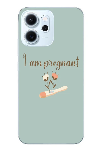 Le Balvo Oppo Reno 14F Uyumlu I'm Pregnant Baskılı Silikon Kılıf ürün görseli 1