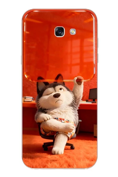 Le Balvo Samsung Galaxy A7 (2017) Uyumlu Keyifli Köpek Baskılı Silikon Kılıf ürün görseli 1