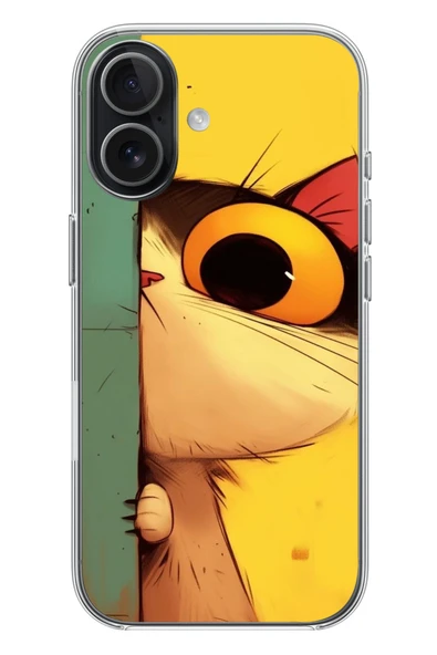 Le Balvo iphone 17 Uyumlu Tek Gözlü Kedi Baskılı Silikon Kılıf ürün görseli 1