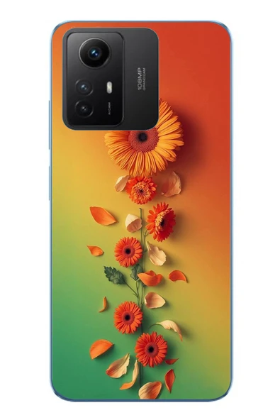 Le Balvo Redmi Note 12S Uyumlu Ayçiçeği Bükleleri Baskılı Silikon Kılıf ürün görseli 1