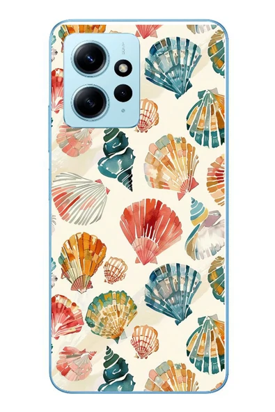 Le Balvo Redmi Note 12 4G Uyumlu Deniz İncileri Baskılı Silikon Kılıf ürün görseli 1