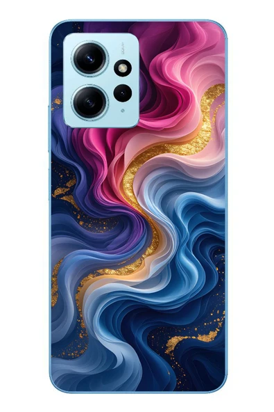 Le Balvo Redmi Note 12 4G Uyumlu Renk Katranı Baskılı Silikon Kılıf ürün görseli 1