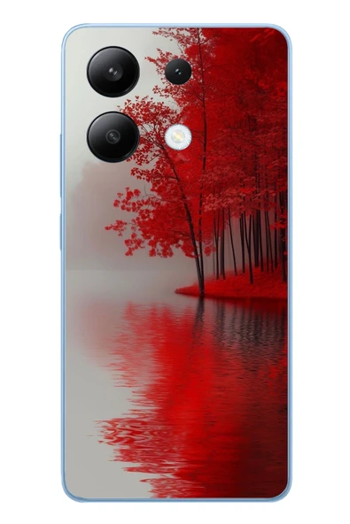 Le Balvo Redmi Note 13 4G Uyumlu Sonbahar Gölü Baskılı Silikon Kılıf ürün görseli 1