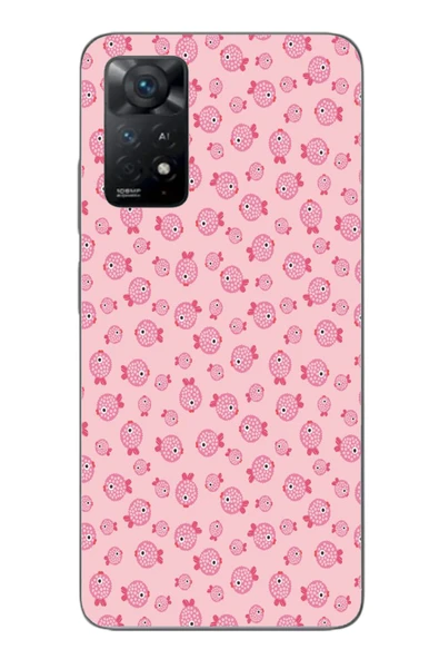 Le Balvo Redmi Note 11E Uyumlu Pembe Balıklar Baskılı Silikon Kılıf ürün görseli 1