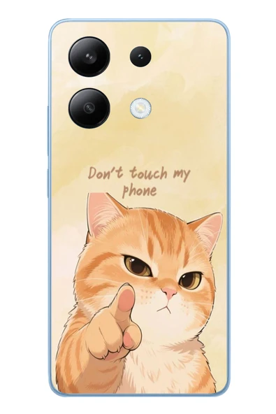 Le Balvo Redmi Note 13 4G Uyumlu Dont Touch My Phone Baskılı Silikon Kılıf ürün görseli 1