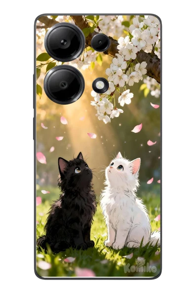 Le Balvo Redmi Note 13 Pro 4G Uyumlu İlkbahar Kedileri Baskılı Silikon Kılıf ürün görseli 1