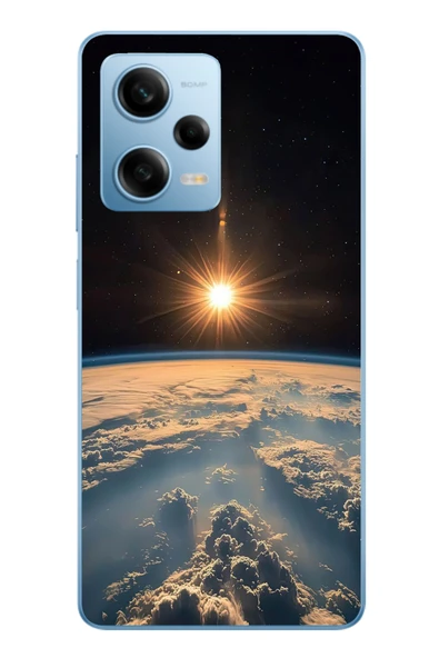 Le Balvo Redmi Note 12 Pro 5G Uyumlu Uzay Günbatımı Baskılı Silikon Kılıf ürün görseli 1