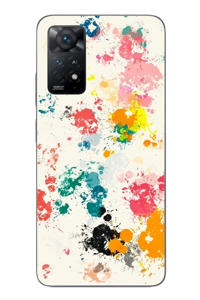 Le Balvo Redmi Note 11E Uyumlu Renkli Boyalar Baskılı Silikon Kılıf ürün görseli 1