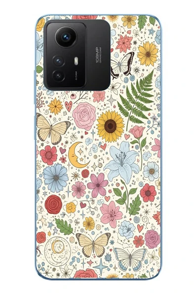 Le Balvo Redmi Note 12S Uyumlu Bitkilerin Ahengi Baskılı Silikon Kılıf ürün görseli 1