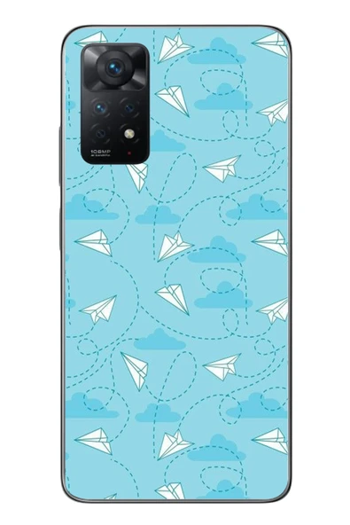 Le Balvo Redmi Note 11 Pro 4G Uyumlu Kağıttan Uçak Baskılı Silikon Kılıf ürün görseli 1