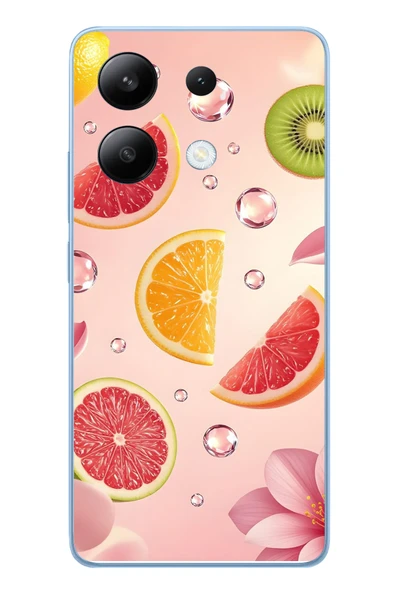 Le Balvo Redmi Note 13 4G Uyumlu Meyve Dilimleri Baskılı Silikon Kılıf ürün görseli 1