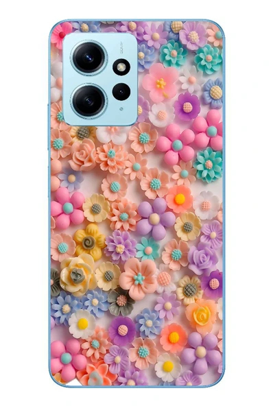 Le Balvo Redmi Note 12 4G Uyumlu Çiçek Bükleleri Baskılı Silikon Kılıf ürün görseli 1