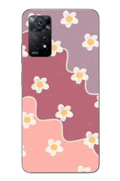 Le Balvo Redmi Note 11E Uyumlu Papatya Dalgaları Baskılı Silikon Kılıf ürün görseli 1