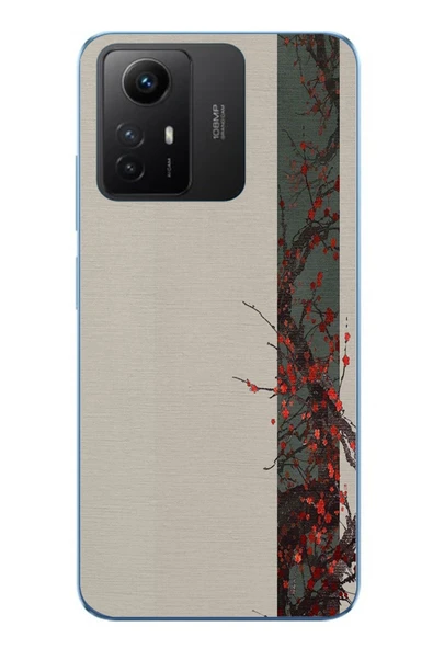 Le Balvo Redmi Note 12S Uyumlu Sade Sonbahar Sarmaşık Baskılı Silikon Kılıf ürün görseli 1