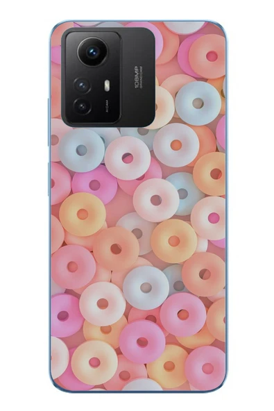Le Balvo Redmi Note 12S Uyumlu Renkli Yuvarlak Şekerler Baskılı Silikon Kılıf ürün görseli 1