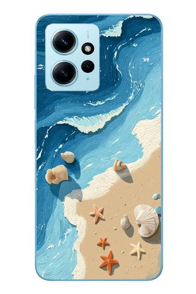 Le Balvo Redmi Note 12 4G Uyumlu Deniz Yıldızı Tatilde Baskılı Silikon Kılıf ürün görseli 1
