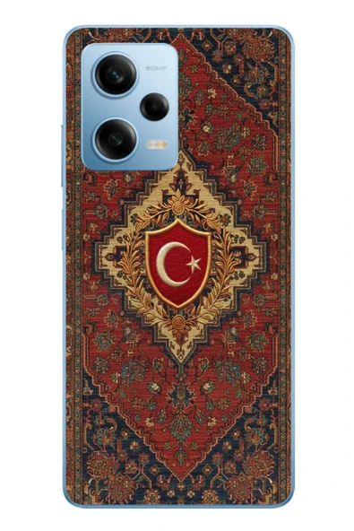 Le Balvo Redmi Note 12 Pro 5G Uyumlu Türkiye Bayraklı Halı Baskılı Silikon Kılıf ürün görseli 1