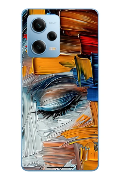 Le Balvo Redmi Note 12 Pro 5G Uyumlu Göz Boyama Fırçaları Baskılı Silikon Kılıf ürün görseli 1