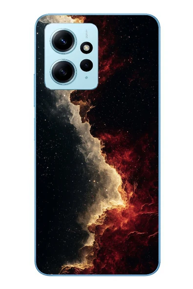 Le Balvo Redmi Note 12 4G Uyumlu Uzay Boşluğu Baskılı Silikon Kılıf ürün görseli 1
